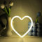 YUEYYNS Herz Neonlichter Warmweiße Led Leuchtschild Neon Led Herz Neon Nachtlicht Wand Dekor Led Schild Batterie oder USB Betrieben für Schlafzimmer Bar Hotel Spielzimmer