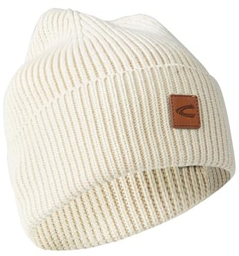 camel active Herren Beanie aus einem Baumwoll-Kaschmir-Mix Creme, Menswear-OS