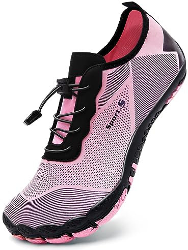 Mabove Barfussschuhe Damen Strandschuhe Badeschuhe Barfuß Schuhe Schwimmschuhe Wasserschuhe Aquaschuhe Surfschuhe für Wassersport Outdoor(1924 Rosa,36 EU)