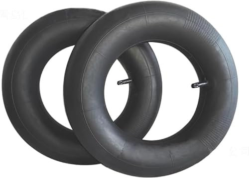 Lot de 2 Chambres à air de Rechange pour Roue de brouette 4.80/4.00-8 avec Valve Droite TR13 pour brouette, Chariot à Main,