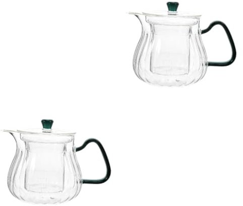 OUNONA 2stücke Aus Glas Mit Siebeinsatz Hochtemperaturbeständig Für Losen Blütentee Elegantes Design Für Teeliebhaber Für Zuhause Und Gäste