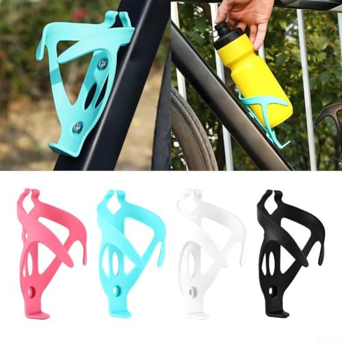 Porte-bidon rond lisse pour vélo, résistant au froid et matériau (rose)