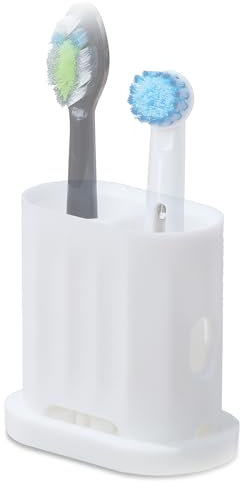 Wingcases - Zahnbürstenhalter (2 Matten) mit Saugnapf Nicht umfallen, Aufsteckbürsten Halter, Unterlage Nassrasierern für Elektrische Zahnbürste Oral B iO, Philips Sonicare, Zungenschaber, Silikon