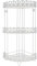 Tradineur - Estantería rinconera de baño, metal, 3 niveles, organizador de productos de aseo, higiene, pared, ducha (Blanco - 61 x 33,5 x 25,5 cm)