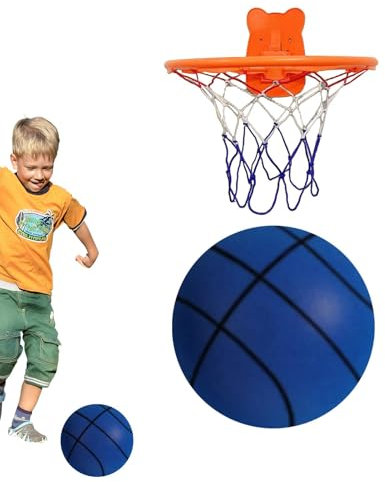 Silent Basketball Dribbling Indoor, Größe 7 Silent Ball Trainingsball Soft Basketball, Flexibler, leiser Schaumstoffball, geräuschloser Basketball für verschiedene Indoor-Aktivitäten, Kinder, Teenager