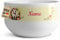 PR Print Royal Kinder-Müslischale mit Name personalisiert - Einhorn mit Blumen - Geschenk für Mädchen, Pferd, Kindertag, Weihnachten, Geburtstag | Keramik Schüssel selbst gestalten, 500 ml