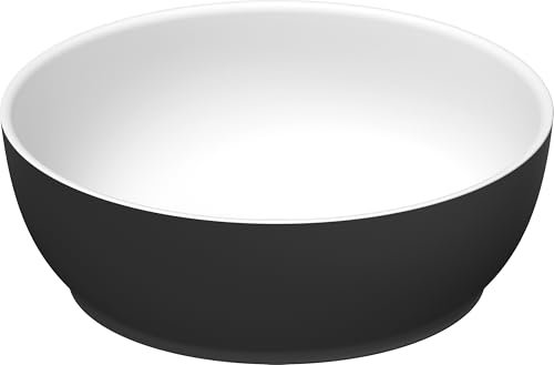 Duravit Sivida Aufsatzwaschtisch, rund, 300x300mm, ohne Hahnloch, ohne Überlauf, 266002FI00, Farbe: Innenfarbe Weiß Seidenmatt, Außenfarbe Dunkelgrau Matt