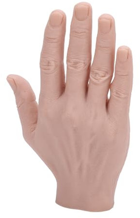 Männliches Silikon-Handmodell, Linke oder Rechte Hand, Realistische, Flexible Übungshand, Hand Zeigt Modell Männliche Mannequin-Hände für Anfänger, Künstler, Malübungen, Display