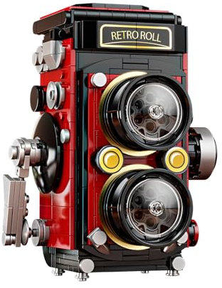 Vintage Camera Building Blocks, Classic Camera Construction Building Bricks Kit, 719 PCS DIY STEM Camera Model Toys for Adults, Teens Over 6 Years Old