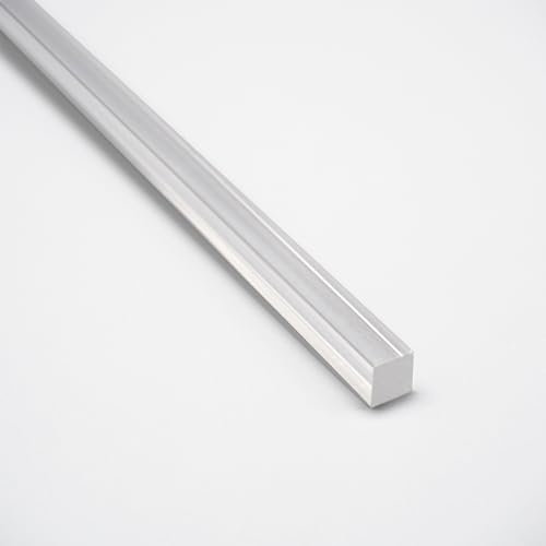 WITEN&NOCK 200cm Acryl quadratischer Stab Wasserabweiser klarer Acrylkunststoffstab Schwallschutz 10x10mm