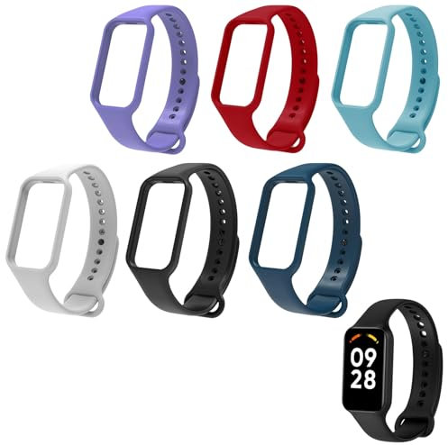 MxyVrix - Pulsera deportiva compatible con Xiaomi Smart Band 8 / Redmi Smart Band 2, correa de silicona suave y transpirable como cinturón de repuesto, Grand, Kieselgel, tetas