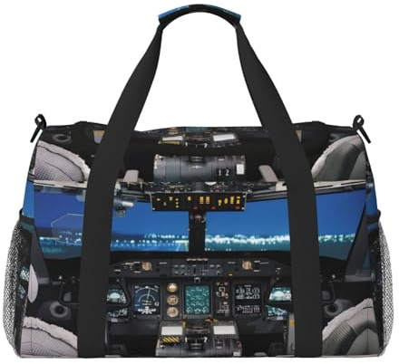 JaoXer Flugzeug-Cockpit-Handreisetasche – große, isolierte Öko-Tasche, perfekt für Camping, Lebensmittel, Sport, Fitnessstudio und Outdoor-Abenteuer