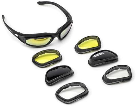 HOUSON Polarisierte Taktische Brille, Airsoft-Brille Taktische Schutzbrille Sportarten Polarisierte Radfahren Paintball Brillen Nachtfahrbrille
