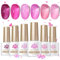 Born Pretty UV Nagellack Jelly Neon Pink Gel Nagellack Milky Jelly Hot Pink Transluzent Frühling Sommer UV LED Soak off Manicure Gel Lacquer Varnish