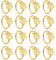 TINA.WIN 16 StüCk Elegante Serviettenringe Aus Metall, Serviettenspange Blatt, Geeignet FüR Hochzeit, Weihnachten, Familientreffen, Tischdekoration, 35 * 40 * 46mm
