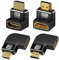 LUIRSAY 4 Stück HDMI Winkelstecker, HDMI 2.1 Stecker auf buchse 90 Grad und 270 Grad 8K@60Hz/4K@120Hz 48Gbps Unterstützung HDR/VRR/QMS/ALLM, Winkel Adapter für PC, Laptop, HDTV Schalter, PS4, PS5