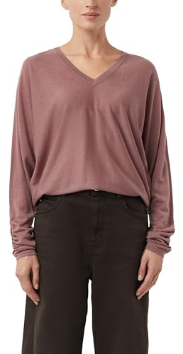 Comma Feinstrickpullover mit Fledermausärmeln und Raffung