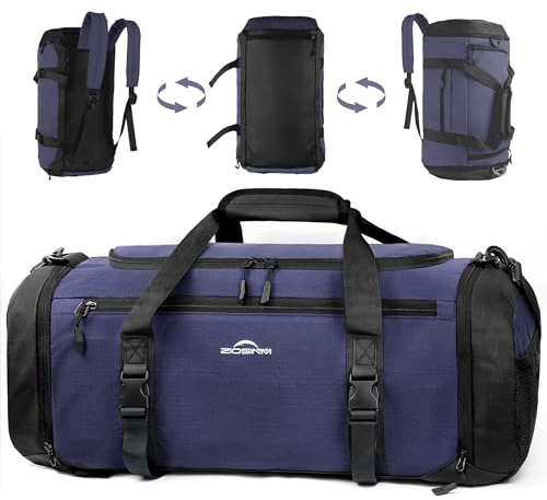ZIOSINM Sporttasche Herren + Rucksack-Funktion, Reisetasche Damen | Sporttasche Damen mit Schuhfach, Nassfach und Wärmedämmungsfach, Gym Bag für Fitness, Reisen, Schwimmen und Sport
