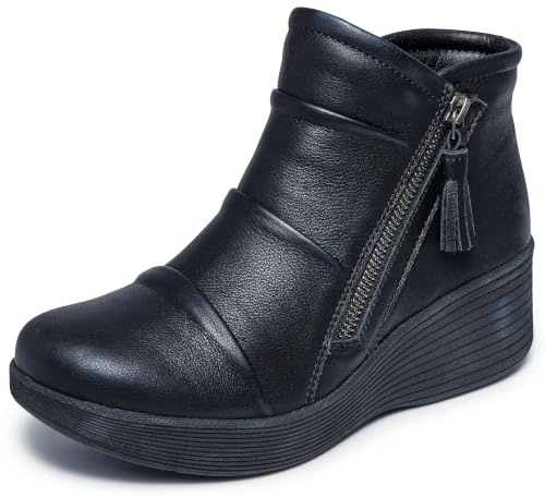 Skechers Damen Parallel Lite Stiefelette, Schwarz/Schwarz, 40 EU