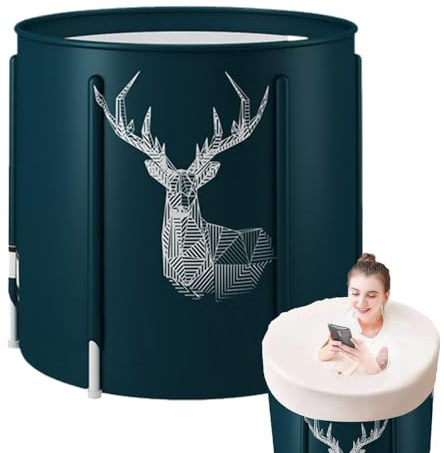 Baignoire pliable - 70 x 65 cm - Adorable baignoire pliable compacte et légère pour adultes, baignoire spa portable pour bain de glace, maison, relaxation, Oxford