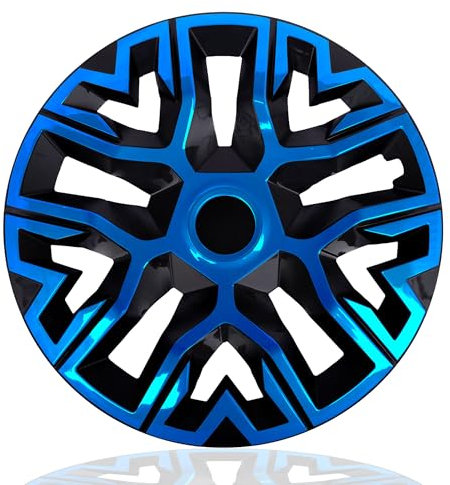 NRM The Best Bicolor Blue/Black Radkappen 16 Zoll für Stahlfelgen | 16“ Radzierblenden 4er Set Blau/Schwarz