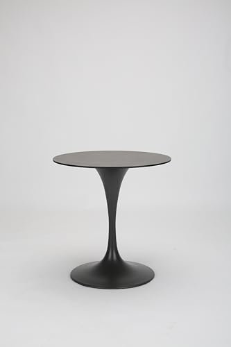 acamp Tisch rund Ø70cm | Pulverbeschichtet | Wetterfest | Rostschutz | Stabiler Stand | Farben: anthrazit, concreto Anthracite