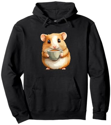 Lustiges Hamster mit Teetasse Kostüm für Jungen und Mädchen Pullover Hoodie