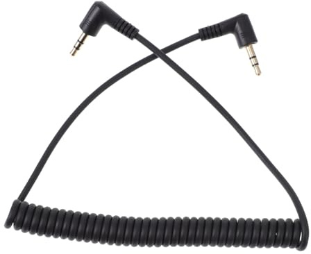 Kisangel Cavo Audio Aux Maschio Doppio Angolo Nero per Smartphone Auto Radio Design Compatto e Resistente per Collegamenti Audio Affidabili