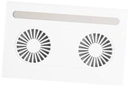 OUNONA Laptop Stand with Dual Cooling Fans Foldable Laptop Holder with Non-slip Silicone Pads for Ventilation and Stable Support Compatible with Notebooks