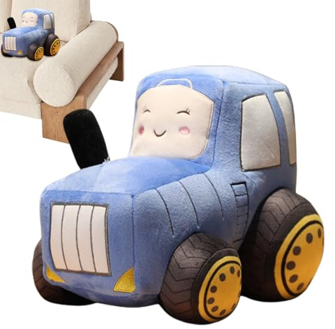 Quorvex Traktor Kissen,Weiches Gefülltes Plüsch Kissen Spielzeug - Cartoon Sofakissen Sammelpuppe Für Zuhause Wohnzimmer Schlafzimmer Büro Studentenwohnheim Kinder Mädchen - für Schlafzimmer