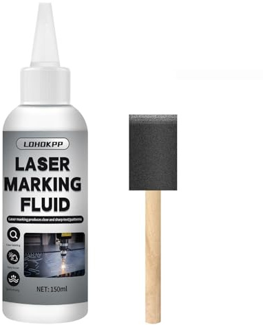 150ml Fluide de Gravure Laser, Fluide de Marquage Laser, Séchage Rapide | Séchage Rapide Sans Résidus, Gravure Laser Convient à La Gravure Laser de Divers Métaux, Poudre de Marquage Laser pour Métaux