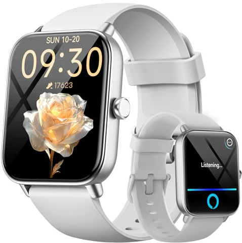Smartwatch Herren Damen mit Telefonfunktion,1.8 Smart Watch Fitnessuhr mit Whatsapp und Alexa,Herzfrequenz Schlafmonitor,120+ Sportmodi Fitness Tracker,IP68 Wasserdicht Uhren für Samsung/Android/iOS