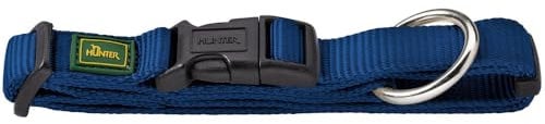 HUNTER VARIO PLUS Hundehalsung, Hundehalsband, Zugentlastung, robust, geschmeidig, Klickverschluss, L-XL/25, marine