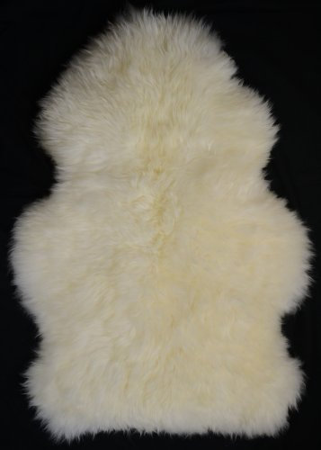 Véritable Peau de mouton Tapis Ivoire