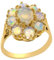 Englisch Damen-Ring solide 9 Karat Gold Gelbgold, Opal - Verfügbare Größen : 50 bis 64