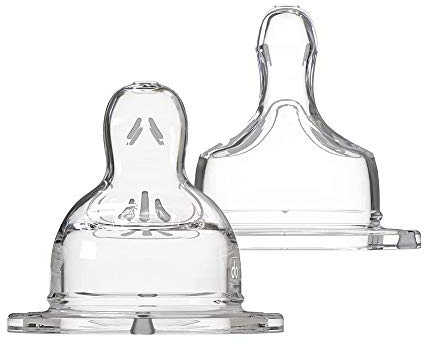 Dodie Set de 2 Tétines Plates Anti-Colique Sensation+ Débit 1 Transparent 0-6 Mois 6317169