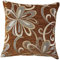 Violet Linen Chenille Chateau Vintage Floral Design Decorative Kissenhülle, Polyester, braun, 18 x 18