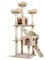 Meerveil Árbol para Gatos, Árbol Rascador para Gatos Pilar de Sisal Superficie de Felpa con Nido de Gato 180cm Beis