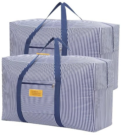 ZCHI 2 Stück Wasserdichte Große Aufbewahrungstasche für Hausumzüge, Aufbewahrungsbehälter für Ornamente,Große langlebige für Bettwäsche, Kleidung, Decken, Kissen Quilt Saison Artikel Lagerung