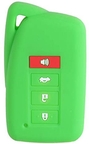 NICOLIE 4 Buttons Car Silicone Fob Remote Key Shell Case Cover For Lexus IS250 IS350 ES35 - Green