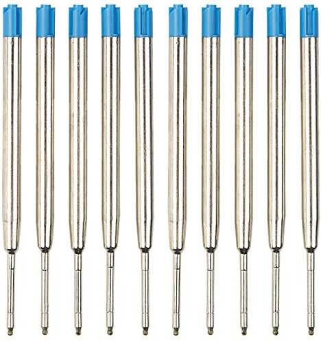 PEARL Kugelschreiberminen: 10er-Set Kugelschreiber-Minen, in blau, Stärke B (Kuliminen, Ersatzmine, Schreibwaren)