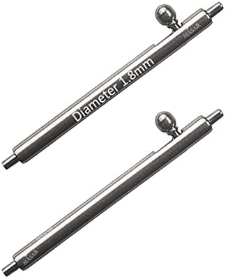 masar 20mm Ø 1,8mm Premium Libération Rapide Pompes Tiges Barrettes Barres à Ressort à Levier pour Bracelet de Montre - Attache Montre connectée 2 Pcs 20 LR