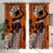 YEARGER Vorhänge Blickdicht, Digitaldruck Gardinen Afrika Frauen Art Deco Polyester Stoff Mit Ösen Für Für Wohnzimmer Schlafzimmer Kinderzimmer 2er Set (W132 x L 243cm,#06)