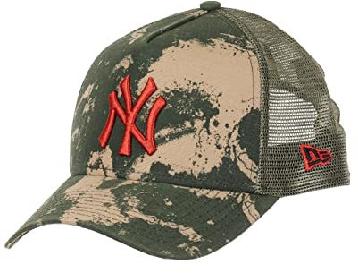 New Era New York Yankees MLB Spraycamo Ripstop A-Frame Trucker Cap - One-Size