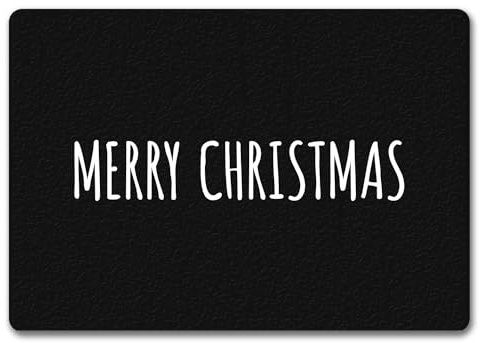 trendaffe Merry Christmas Fußmatte ohne Rand in schwarz-weiß