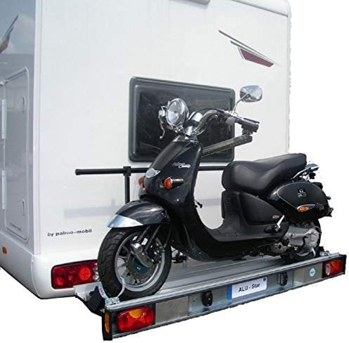 SMV-Metall GmbH Portabici per moto, portapacchi posteriore per camper, furgone, Fiat Ducato X250/X290, carico utile 150 kg, con kit elettrico specifico per il veicolo