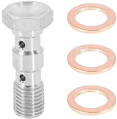 X AUTOHAUX 1 Pcs AN3 Filetage Turbo Frein Ligne Banjo Boulon Double Banjo Boulon 30mm