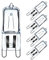 Comyan G9 Halogenlampen 230V 33W (34W) 2800K Warmweiß, G9 Halogen Leuchtmittel Dimmbar for Wandlampe, Leuchter, Stehlampe, 5er Pack
