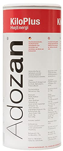 Adozan Kilo+ Weight Gainer | Hochkalorisches Mass Energie Pulver für Gewichtszunahme & Regeneration | bei Mangelernährung, Untergewicht & Rekonvaleszenz | Ohne Zucker & Geschmack, Leicht Löslich | 1kg