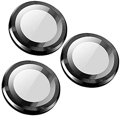 Dkings Aluminiumlegierung Linsenschutz für iPhone 13 Pro Kamera Glas Schutzfolie 3 Stück Objektiv Folie Len Protector Schutzglas Rückseite Camera Glasfolie 9H Härte Zubehör Wasserdicht (Schwarz)